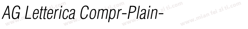 AG Letterica Compr-Plain字体转换